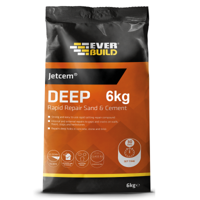 Everbuild JetCem Rapid Setting Premix 6kg Premix Sand Cement  JETMIX6