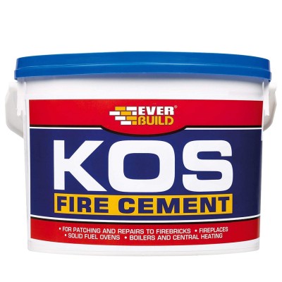 Everbuild Kos Fire Cement Black 12.5kg 484676 PCKOSBKFIRE12