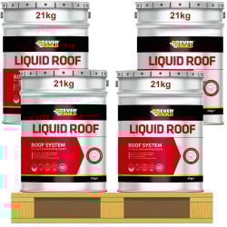 Everbuild Aquaseal Liquid Roof Membrane Coating Grey - Pallet Deal (4 x 21kg LRG Drums)