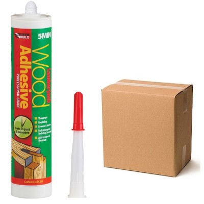 Everbuild Lumberjack PU Wood Adhesive 5 Minute Glue 310ml Box 12