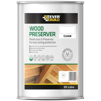 Everbuild Lumberjack Wood Preserver 25 Litre - Clear 482978 LJCR25