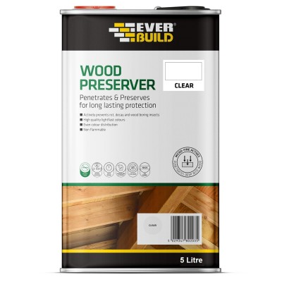 Everbuild Lumberjack Wood Preserver 5 Litre - Clear 482977 LJCR05