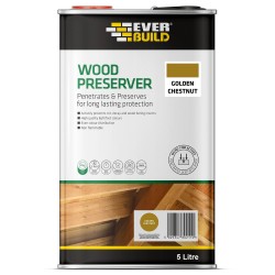 Everbuild Lumberjack Wood Preserver 5 Litre - Golden Chestnut 483724 LJGC05