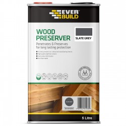 Everbuild Lumberjack Wood Preserver 5 Litre - Slate Grey LJSG05 