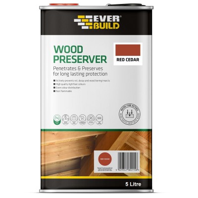 Everbuild Lumberjack Wood Preserver 5 Litre - Red Cedar 483725 LJRC05