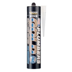 Everbuild Plumbers Gold Sealant Adhesive White PLUMBGWE Mould Shield