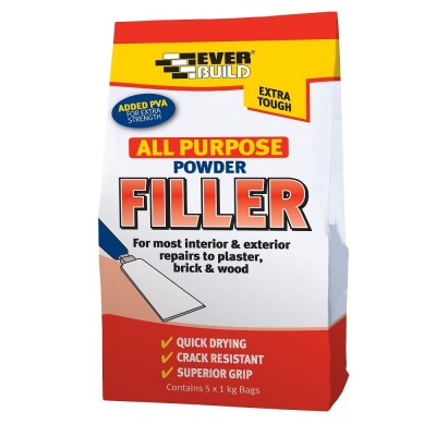 Everbuild All Purpose Powder Decorators Filler 1.5Kg + 20% FILL15