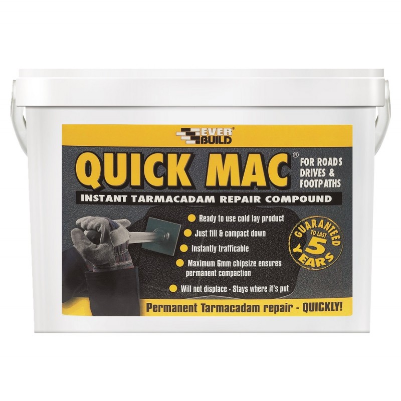 Everbuild Quick Mac Instant Tarmacadam Tarmac Repair 25kg QMAC25