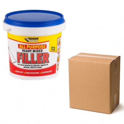 Everbuild Ready Mixed Decorating White Filler 1kg Box of 12
