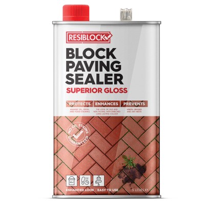 Resiblock Superior Gloss Block Paving Sealer 5 litre RBORIGGL5