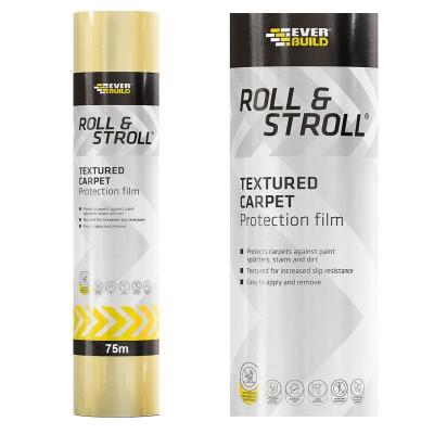 Everbuild Textured Roll & Stroll Anti Slip Carpet Protector 75m ROLLTEXT75