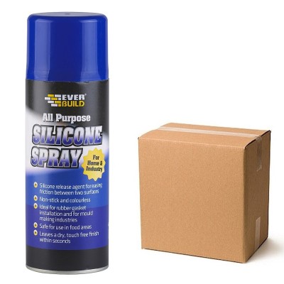 Everbuild All Purpose Silicone Spray Lubricant SILSPRAY Box of 12 