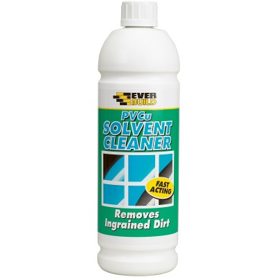 Everbuild PVCU PVC Plastic Solvent Cleaner 1 Litre 486919 PVCS1