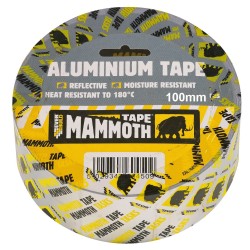 Everbuild Mammoth Aluminium Tape 100mm Silver 482259 2ALUM100