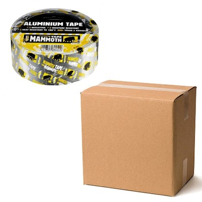 Everbuild Mammoth Aluminium Tape 100mm Silver Box of 12 2ALUM100-12