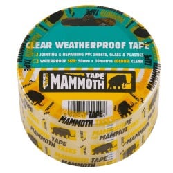 Everbuild Mammoth 50mm Clear Weatherproof Tape 488634 2CLEAR10