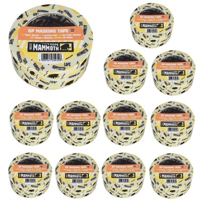 Everbuild Mammoth Masking Tape 19mm x 50m Pack of 12