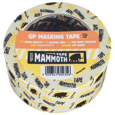 Everbuild Mammoth Masking Tape 38mm x 50m 487012 2MASKLAB38