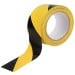 Mammoth PVC Hazard Self Adhesive Warning Tape Black Yellow 50mm 2HAZYW 488639