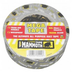 Everbuild Mammoth Mega Waterproof Duct Tape 50mm Silver 2MEGSV50