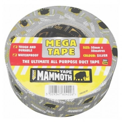 Everbuild Mammoth Mega Waterproof Duct Tape 50mm Silver 2MEGSV50