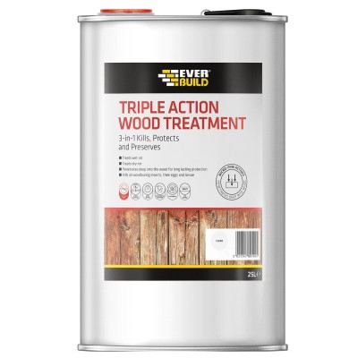 Everbuild Lumberjack Triple Action Wood Treatment 25 Litre 483186 LJUN25