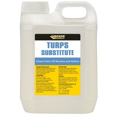 Everbuild Turps Substitute Decorators Paint Brush + Cleaner 2 Litre TS2