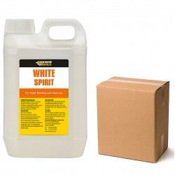 Everbuild Decorators White Spirit Paint Thinner Cleaner 2 Litre Box of 8
