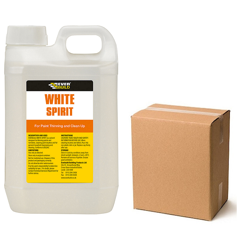 Everbuild Decorators White Spirit Paint Thinner 2 Litre WS2 Box of 8