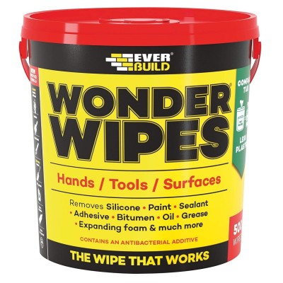 Sika Everbuild Giant Wonder Wipes Antibacterial Tub 300 Wipes GIANTWIPE