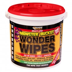 Everbuild Monster Bucket Wonder Wipes 500 Wipe Tub MONSTERW