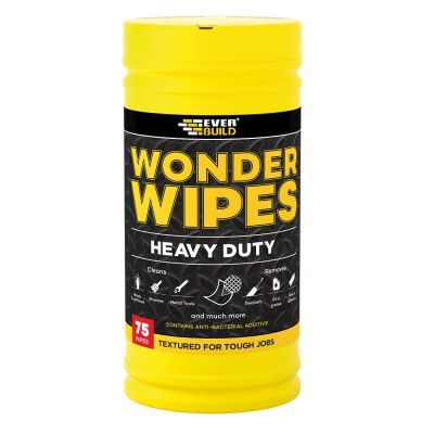 Sika Everbuild Textured Heavy Duty Wonder Wipes 75 Large Wipe Tub 467443