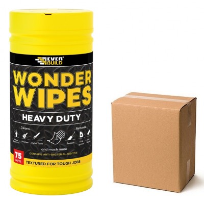 Everbuild Heavy Duty Wonder Wipes Scrubs Textured Box of 6 WIPEHD75-6