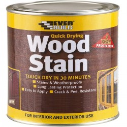 Everbuild Quick Drying Satin Wood Stain 250ml - 7 Colours 