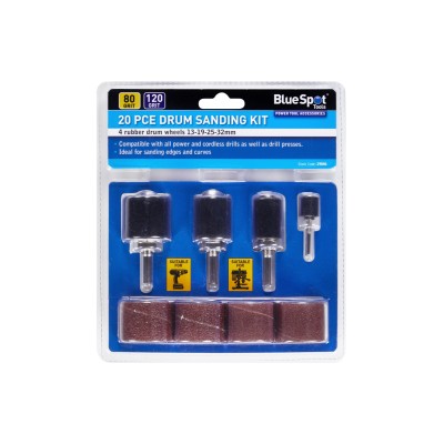 Blue Spot Tools Drum Sanding 20 Piece Kit 19046 Bluespot