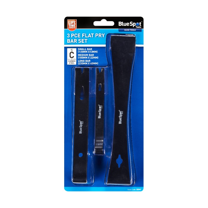 Blue Spot Tools Flat Pry Bar 3 Piece Set 25547 Bluespot