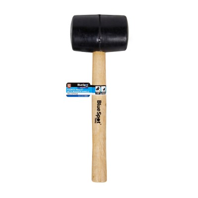 Blue Spot Tools 32oz Black Rubber Mallet with Wooden Handle 26526 Bluespot