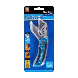 Blue Spot Tools Double Blade Locking Utility Knife 29025 Bluespot