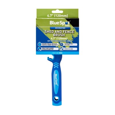 Blue Spot Tools 4.7 Inch 120mm Shed and Fence Brush 36016 Bluespot