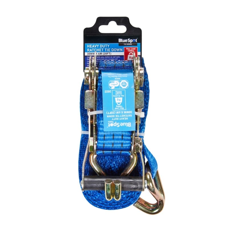 Blue Spot Tools Heavy Duty Ratchet Tie Down 38mm x 6m 20ft 45410 Bluespot