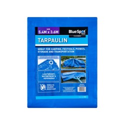 Blue Spot Tools Blue 5.4m x 3.6mm Tarpaulin 45928 Bluespot