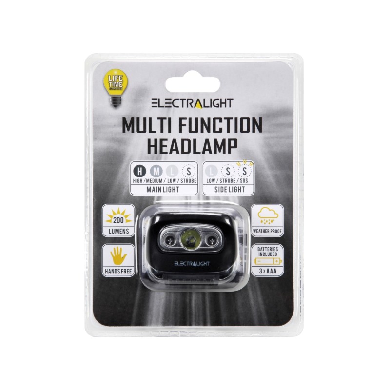 Multi function Electralight Head Lamp 200 Lumens 65320 Bluespot