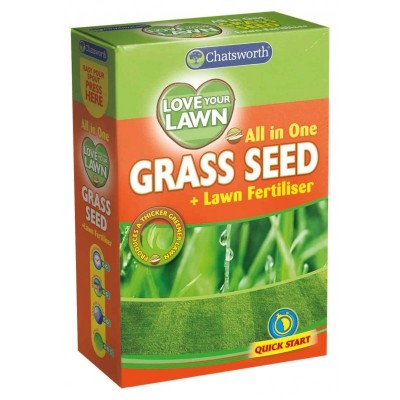 Chatsworth Love Your Lawn Grass Seed and Lawn Fertiliser 375g