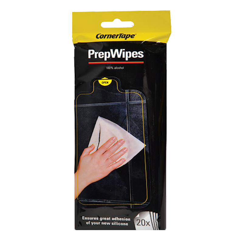 CornerTape Silicone Sealant Preparation Alcohol Wipes Pack 20