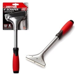 Dekton DT85967 4 Inch Sharp Blade Long Handle Soft Grip Scraper 300mm