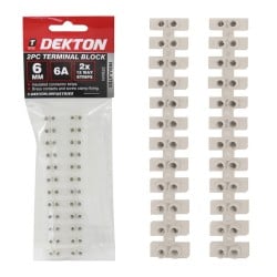 Dekton Cable Wire Terminal Connector 6 amp 6mm Block DT95315 Medium