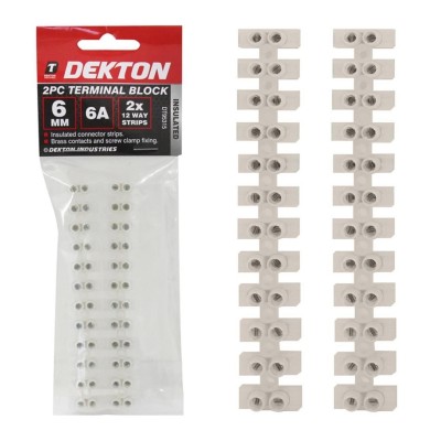 Dekton Cable Wire Terminal Connector Medium 6 amp 6mm Block DT95315