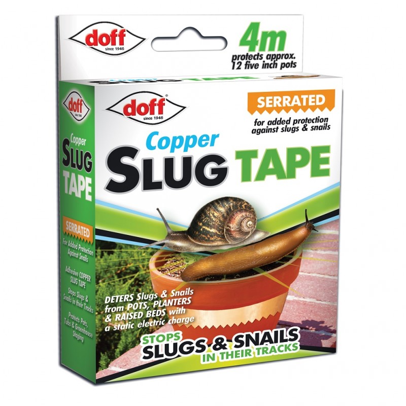 Doff Slugs Be Gone Copper Plant Pot Slug Snail Barrier Tape 4m DP1020