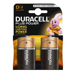 DURACELL Plus Power Size D Alkaline Battery Twin Pack MN1300