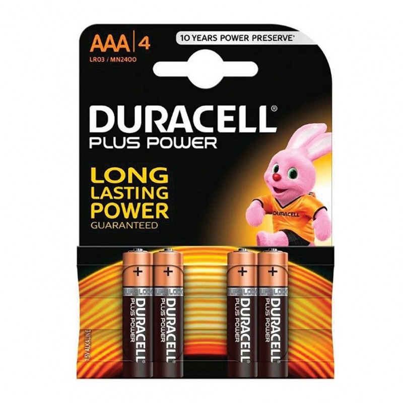DURACELL Plus More Power AAA Battery PACK OF 4 S18702 Sealants and